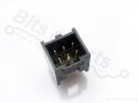 Box header Molex 6-pin male gouden pins (2x3p)